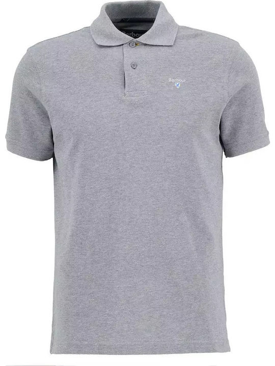 Polo Short Sleeve Blouse Grey Marl
