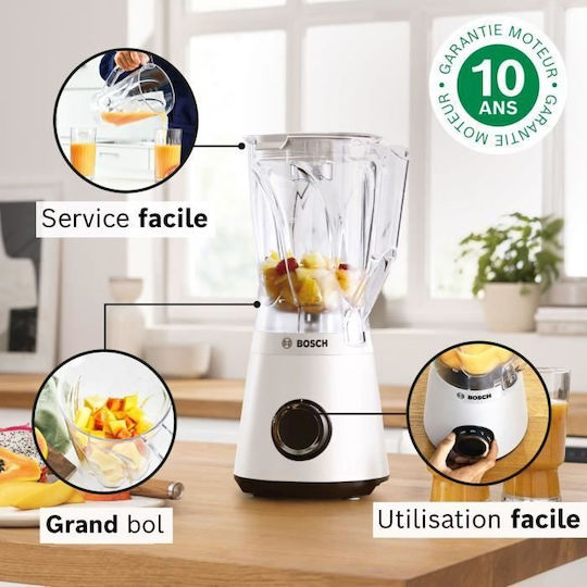 Bosch Serie 4 Μπλέντερ με Κανάτα Tritan 1.5 lt 1200W Λευκό