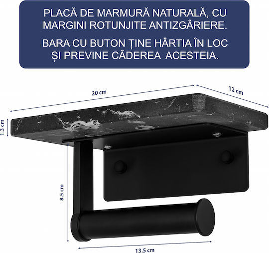 Suport de hârtie Metal Neagră 0725657745042