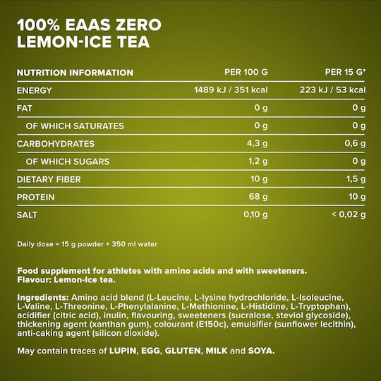 IronMaxx 100% Eaas Zero 500gr Lemon Icetea