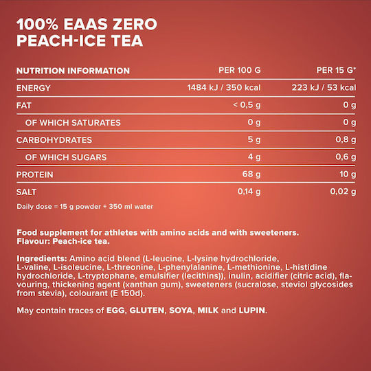 IronMaxx 100% Eaas Zero 500gr Peach Icetea