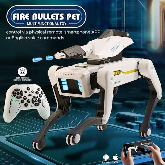 Iuni 8006 Câine Robot Inteligent Bile cu Hidrogel Extensibile în Apă Telecomandă Aplicație Comenzi Vocale Programabil 25+ Funcții Interactive