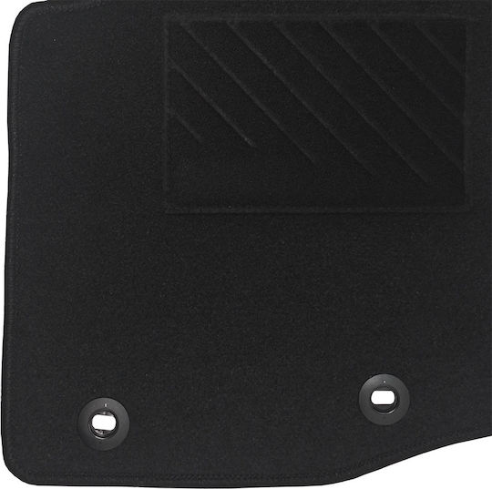 Toyota Aygo 2014-2021 Car Mats Carpet Economy Plus Black 2 Oval Fasteners 5 Pieces