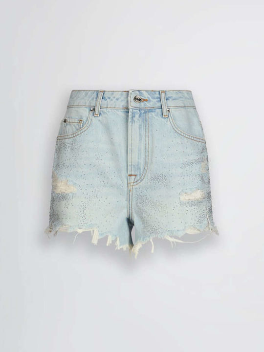 Soleil Γυναικείο Τζιν Ψηλόμεσο Σορτς Denim