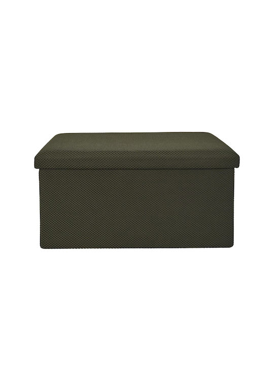 Bankhocker Mit Stauraum Stoff Khaki 76x38x38cm