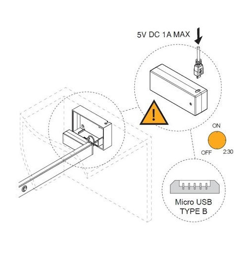 Tube for Closet Flat Mocha Emuca LED Lighting & Photocell 223-5074013558