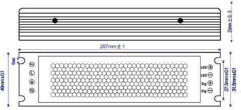 Baris Light LED-Netzteil Ip20 12V 200W Dali 170-264VAC 287x49x29mm W6011001-084