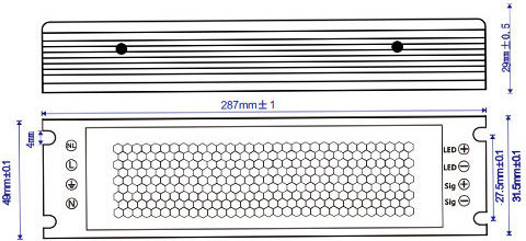 Baris Light LED-Netzteil Ip20 24V 200W Triac & 0/1-10V Dimmbar 287x49x29mm W6011001-043