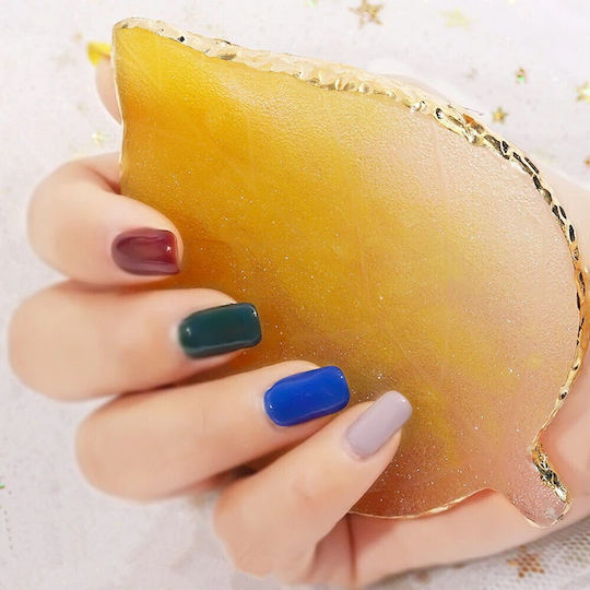 Base Palette for Mixing Material Leaf Shape Marble Effect Yellow
