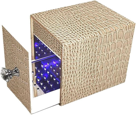 Rechargeable Disinfection Box 48 Slots Nail Drill Bits Blu-ray 48 Light Brown
