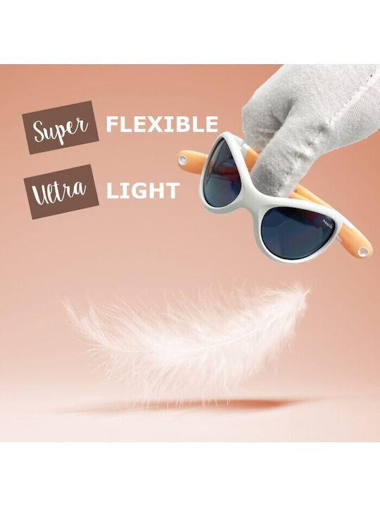 Mausito The Baby Surfer Baby Sunglasses White Orange for 0-1 Year