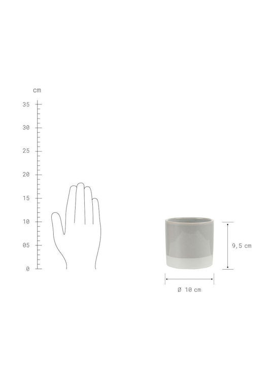 Early Spring Plant Pot D10cm Gray Ceramic Length 10 X Width 10 X Height 9.5 Cm