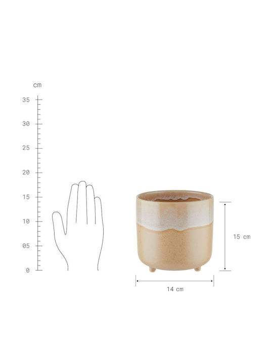 Tide Каспо Стъпала D14cm Бежови Бежови Керамични Диаметър14 См Височина15 См