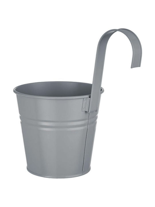 Zink Pflanzentopf Hängend D16cm Grau