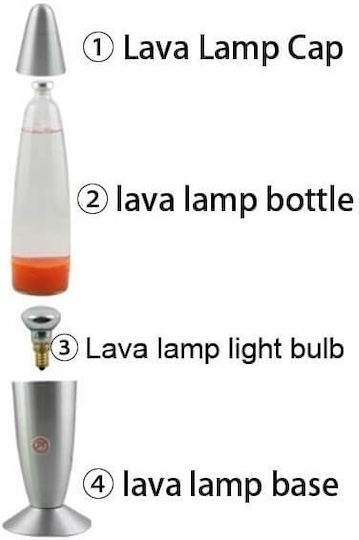 Φωτιστικό Λάβας Lava Lamp 40cm Πράσινο