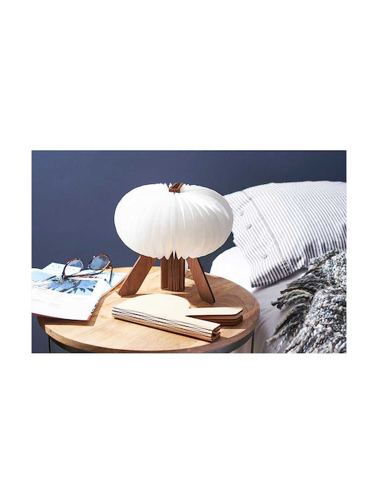 Gingko R Space Natürliche Walnuss Holz Dekorative Tischlampe