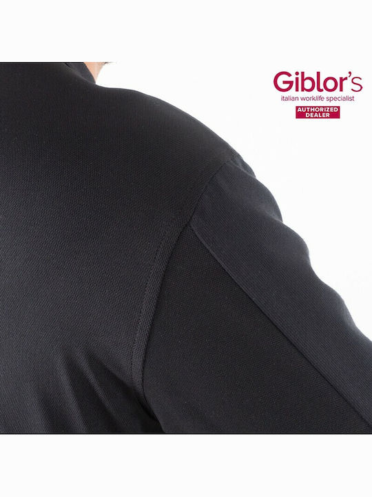 Giblors Πουκάμισο Εργασίας Roger Slim Fit Πικέ Μαύρο Giblor's