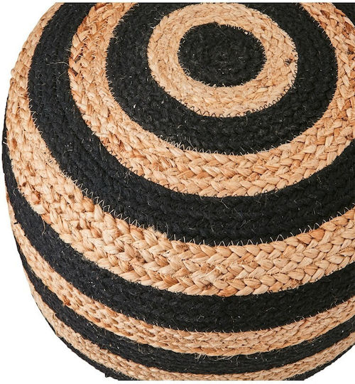 Πουφ Hocker Black-beige 35x35x40cm