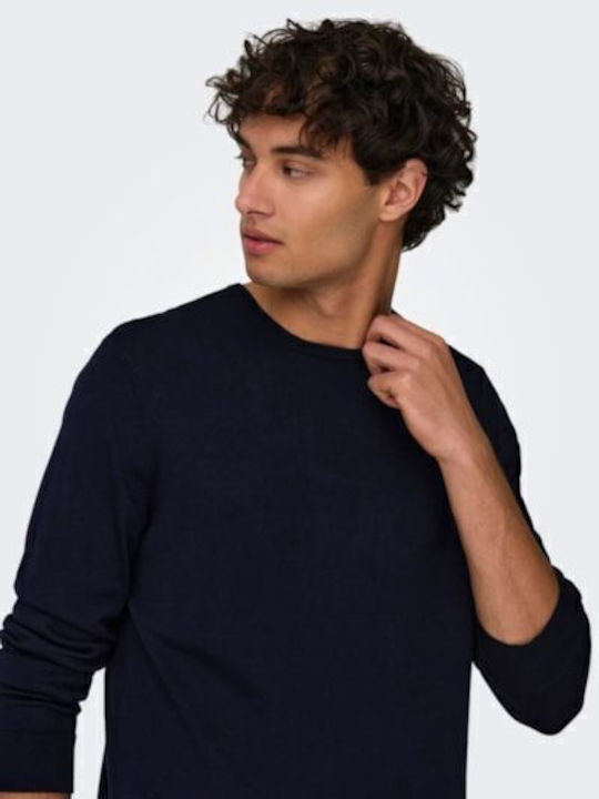 Long Sleeve Sweater Navy Blue