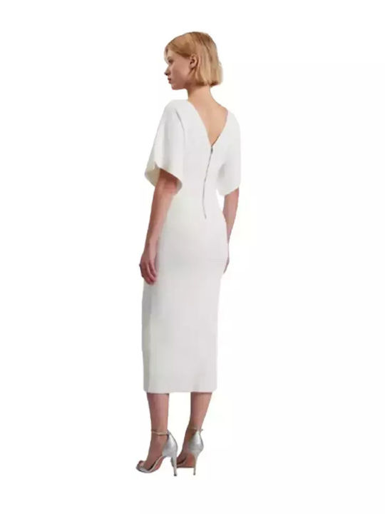 Midi Dress for Wedding - Christening Ivory