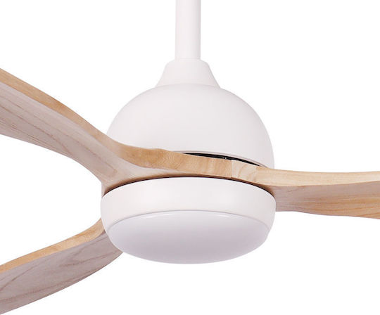 Primo PRCF-80667 Ανεμιστήρας Οροφής 132.08cm με Φως Καφέ / Λευκός