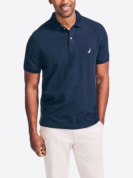 Polo Short Sleeve Navy Blue Blouse