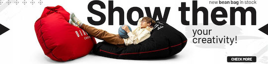 Vielseitiger Sitzsack Pouf Schwarz