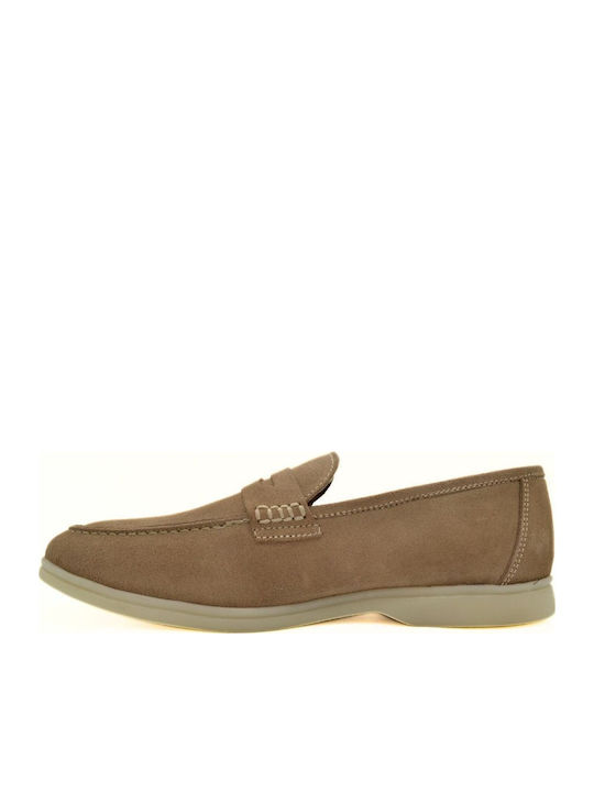 Men's Suede Loafers Beige