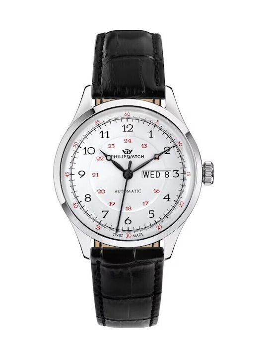 Philip Watch Ρολόι Αυτόματο με Μεταλλικό Μπρασελέ Philip Watch Ρολόι Αυτόματο με Μεταλλικό Μπρασελέ