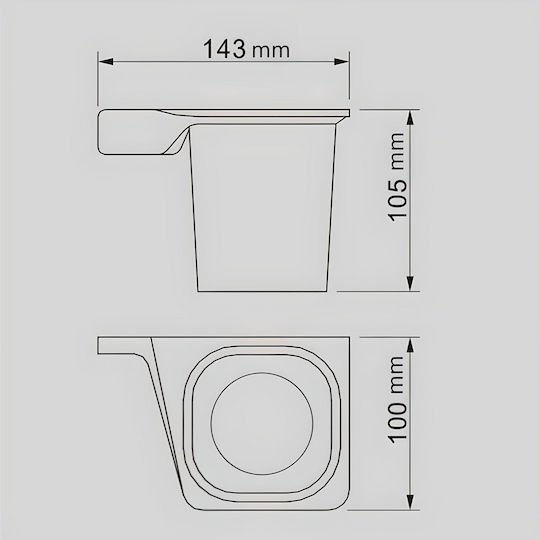 Inter Ceramic Ποτηροθήκη Χρυσή
