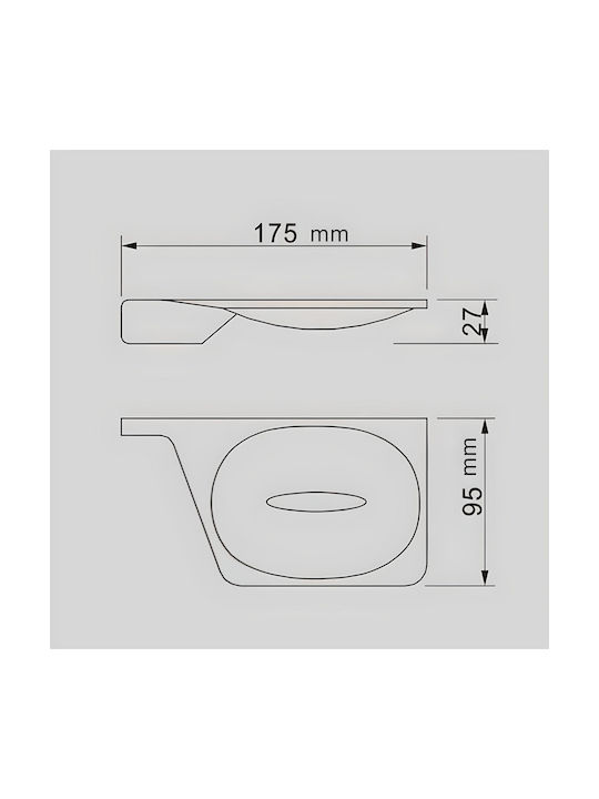 Inter Ceramic Σαπουνοθήκη Κεραμική Γκρι 6988354251931