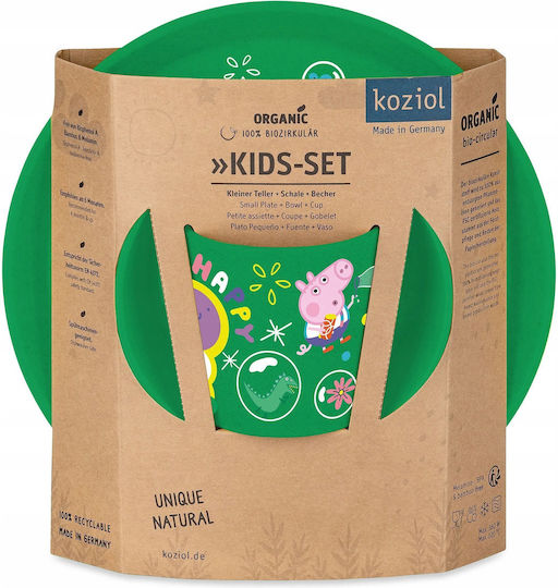 Koziol Feeding Set made of Plastic Green 3pcs