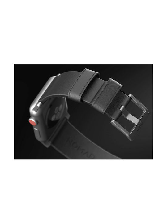 Nomad Armband Leder Schwarz (Apple Watch 46mm/49mm, Apple)