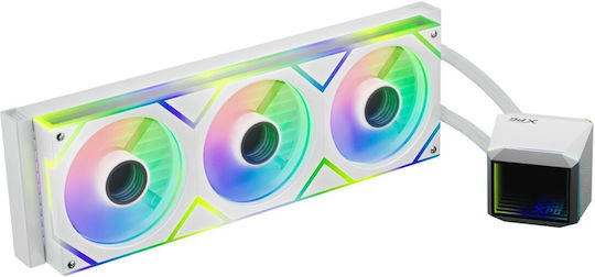 Adata Levante II 360 Water Cooling AIO CPU With 3 Fans 120mm And RGB Lighting White