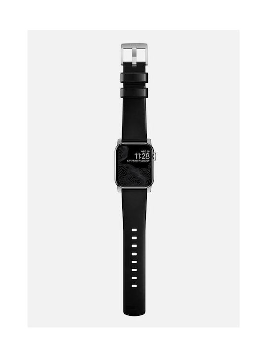Nomad Armband Leder Schwarz (Apple Watch 46mm/49mm, Apple)