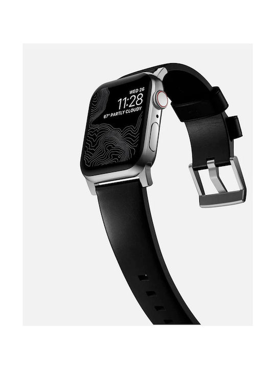 Nomad Armband Leder Schwarz (Apple Watch 46mm/49mm, Apple)