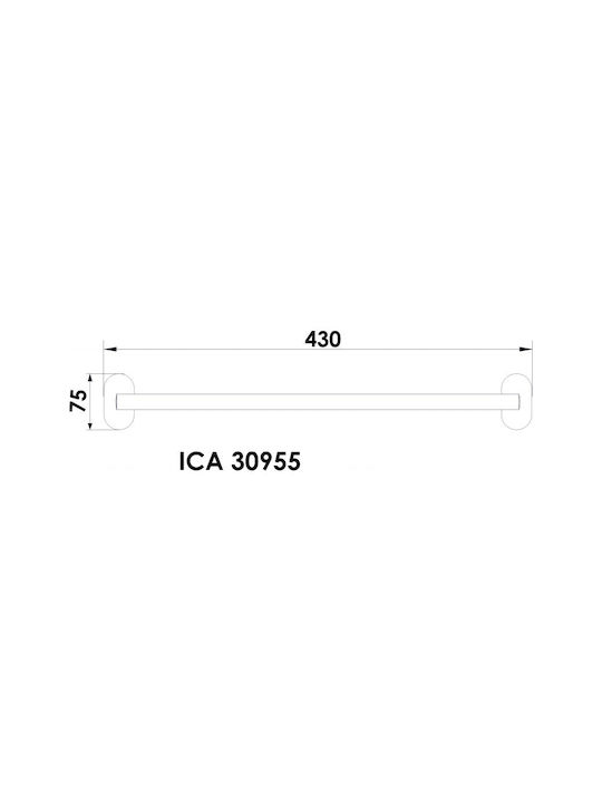 Inter Ceramic Single Wall-Mounted Bathroom Hook Silver