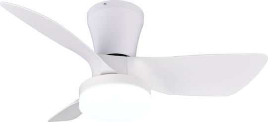 Trio Lighting 76cm Ceiling Fan with Light Fixture White