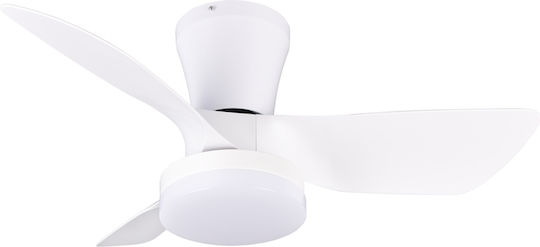 Trio Lighting 76cm Ceiling Fan with Light Fixture White