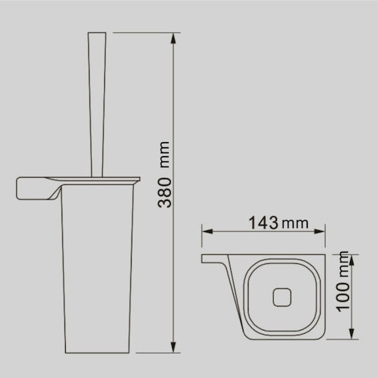 Inter Ceramic Κεραμικό Πιγκάλ Μπάνιου Μαύρο