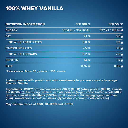 100% Whey Protein Whey with Flavor French Vanilla 900gr