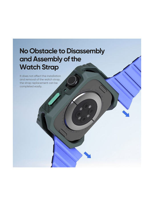 Dux Ducis Plastic Case in Green color for Apple Watch Series 10, 46mm