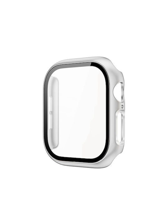 Apple Watch Serie 10/46 mm Imak Tragbare Hülle Schutzfolie Silber