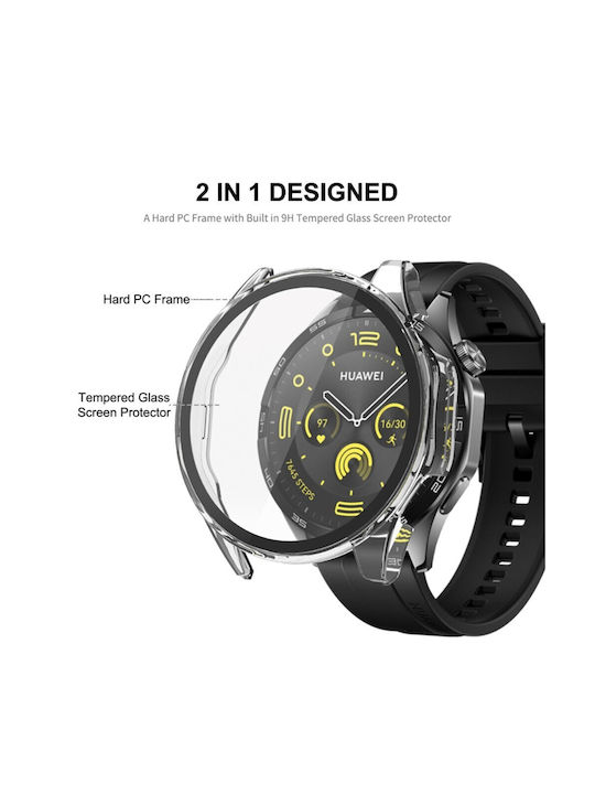 Huawei Watch GT 4 46mm Enkay Tragbare Hülle Schutzfolie Transparent
