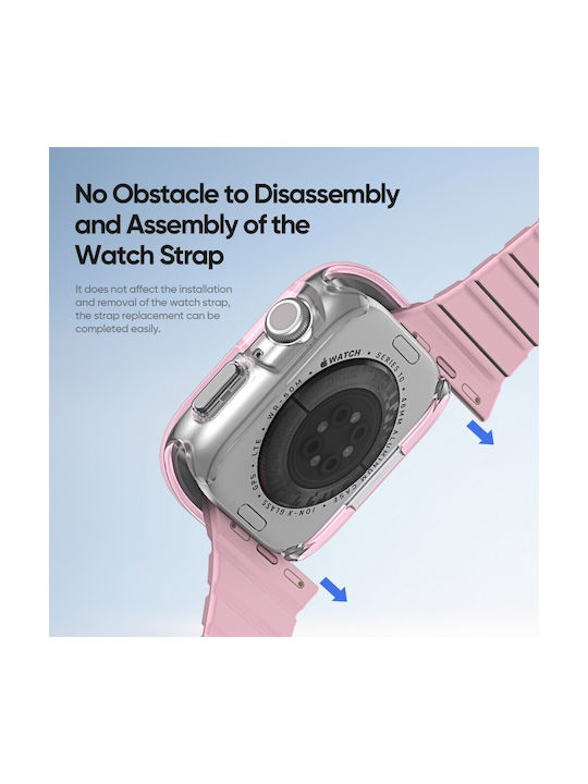 Apple Watch Series 7 8 9 45mm Dux Ducis Camo Series Θήκη Pink