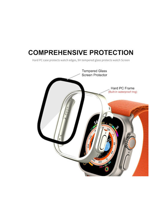 Apple Watch Ultra 1/ultra 2 49mm Enkay Αδιάβροχη Θήκη Προστασία Οθόνης Silver
