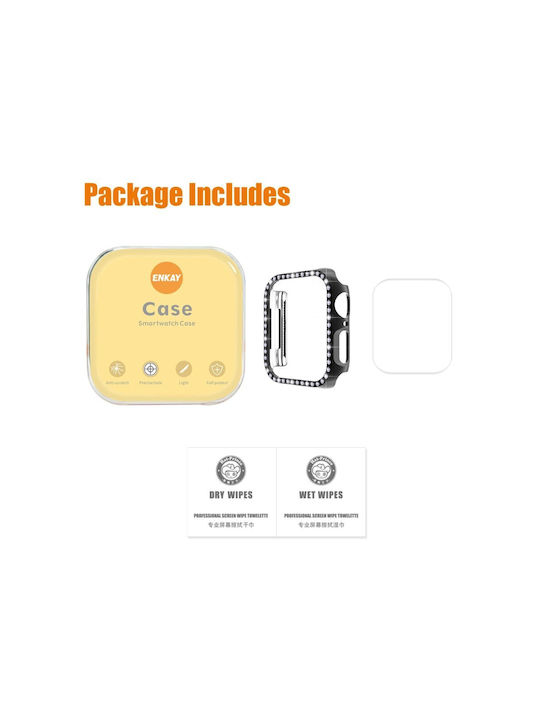 Apple Watch Series 7 8 9 41mm Enkay Θήκη Προστασία Οθόνης Black