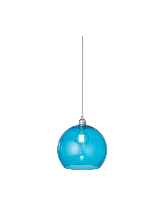 Ebb & Flow Pendant Light Turquoise with Socket E27 28x28cm
