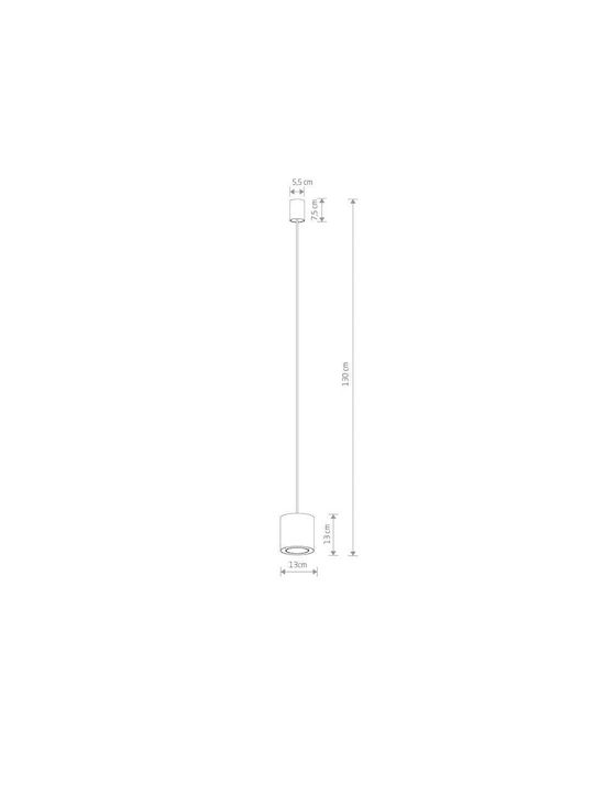 Nowodvorski Pendant Light Gray with Socket GU10 13x13cm
