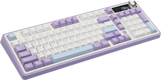 Ajazz AK980 Gaming Mechanical Keyboard with Gift Switch V2 switches and RGB lighting (English US) Purple